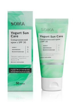 Крем для обличчя сонцезахисний з SPF30 та пребіотичним комплексом Yogurtene Balance Soika SK004 фото