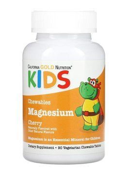 California Gold Nutrition жувальна добавка з магнієм для дітей, смак вишні VI006 фото